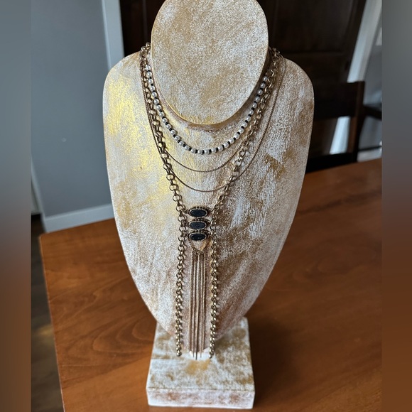 Free People Chantilly Layered Necklace in Gold - Picture 4 of 6